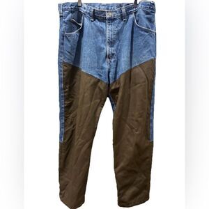Vintage Wrangler Rugged Wear Denim Canvas Hunting Workwear  Pants 40x30